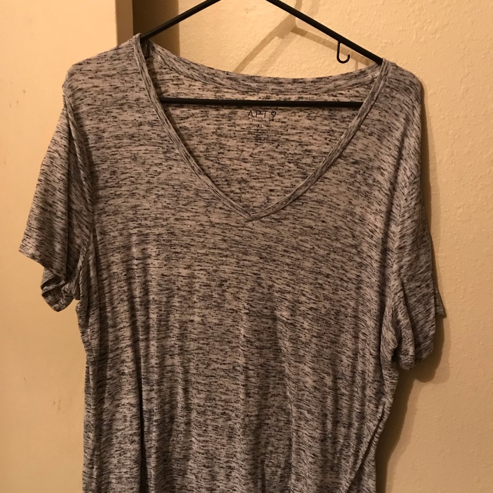 Apt. 9 Gray Relaxed Short Sleeve T-Shirt